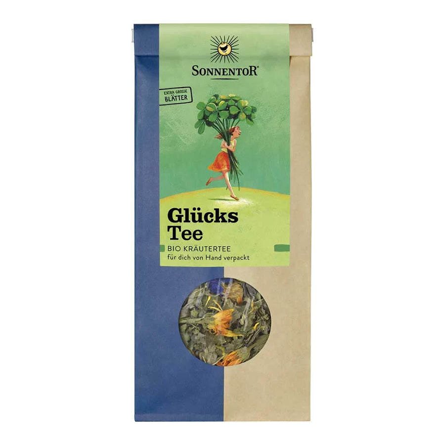 Sonnentor Glücks Tee, Bio Kräutertee lose 50 g – minzig-milder Kräutertee, vegan