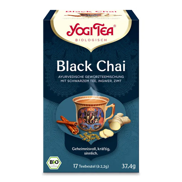 Black Chai Tea, bio von Yogi Tea, 17 Teebeutel