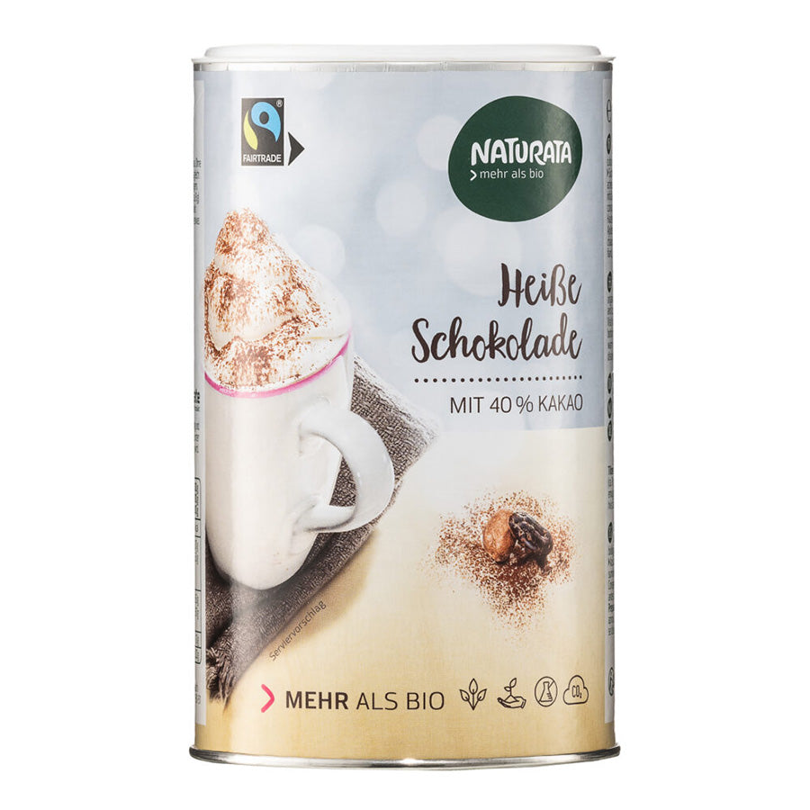 Bio Heiße Schokolade mit 40 % Kakao von Naturata, 350 g – vegan & glutenfrei