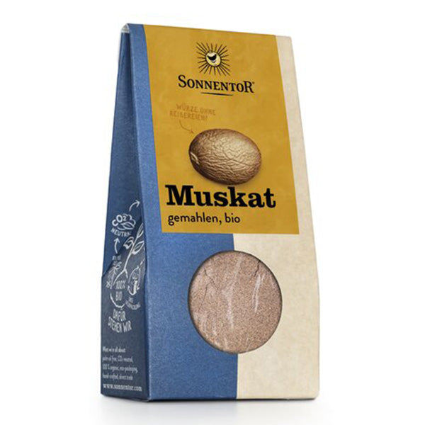 Bio Gewürz Muskat gemahlen von Sonnentor, 30g, vegan