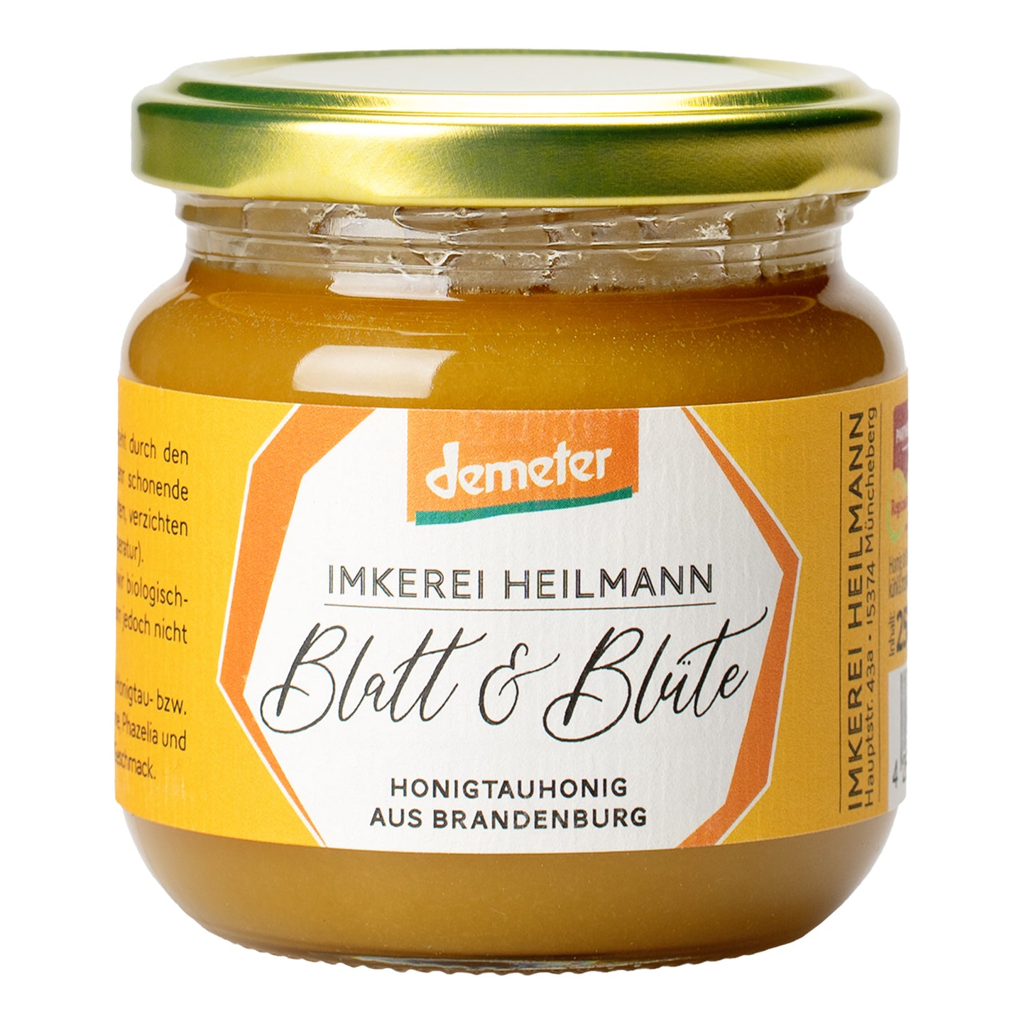 Demeter Blatt & Blüte Bio-Honig – Mischung aus Waldhonig und Blütenhonig, aromatisch-würzig und blumig süß, 250g