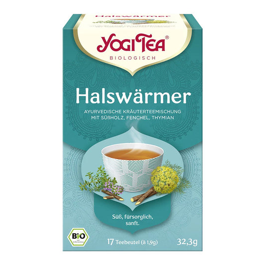 Bio Kräutertee Halswärmer von YogiTea, 17 Teebeutel - vegan & glutenfrei
