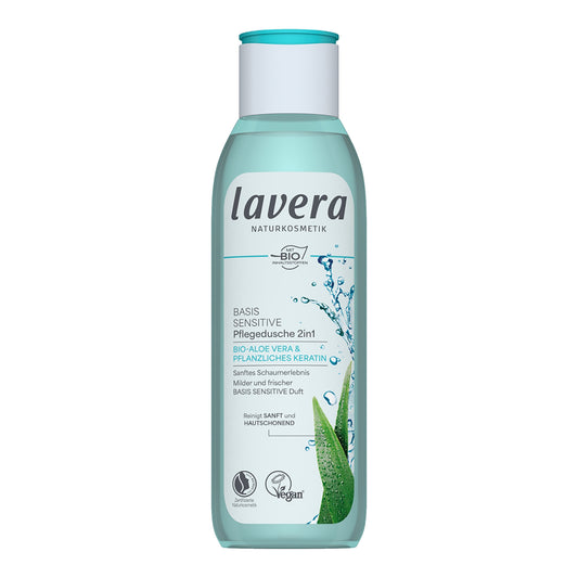 Lavera BASIS SENSITIVE 2in1 Pflegedusche 250ml – Aloe Vera Duschgel für sensible Haut