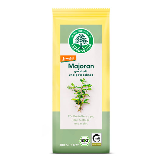 Demeter Majoran gerebelt von Lebensbaum, 12,5 g – Bio-Küchenkraut für Kartoffelsuppe, Pilzgerichte, Geflügel, Ragouts und herzhafte Gerichte