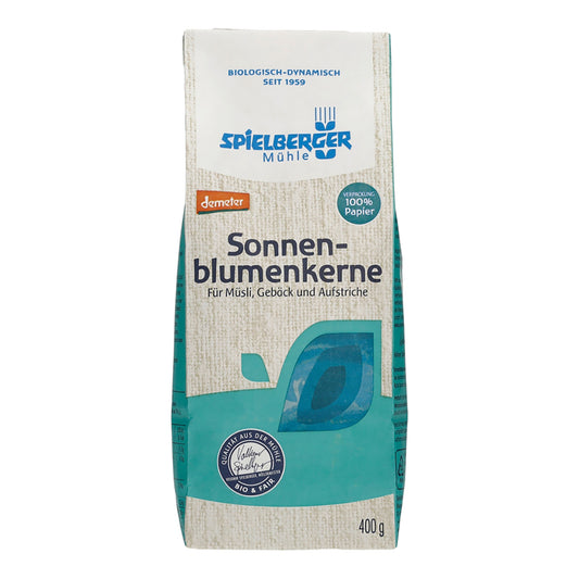 Demeter-Sonnenblumenkerne von Spielberger, 400g – nährstoffreiche Kerne mit Vitamin E und gesunden Fettsäuren