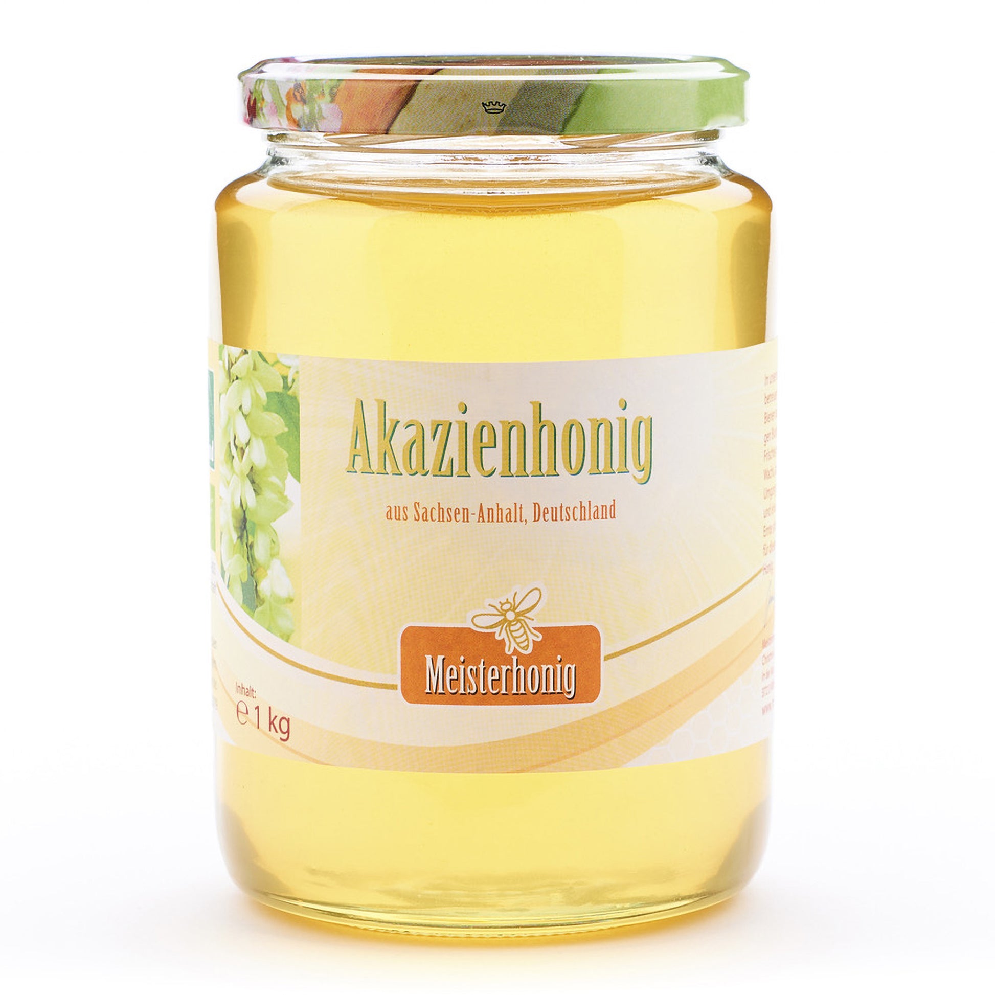 Bio Akazienhonig aus Deutschland von Meisterhonig, 1 kg – milder, fein-süßer Honig aus Sachsen-Anhalt