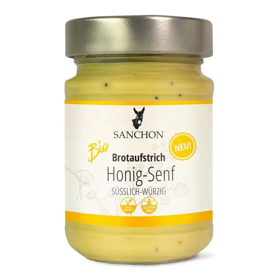 Bio Sandwichcreme Honig-Senf von Sanchon, 175g