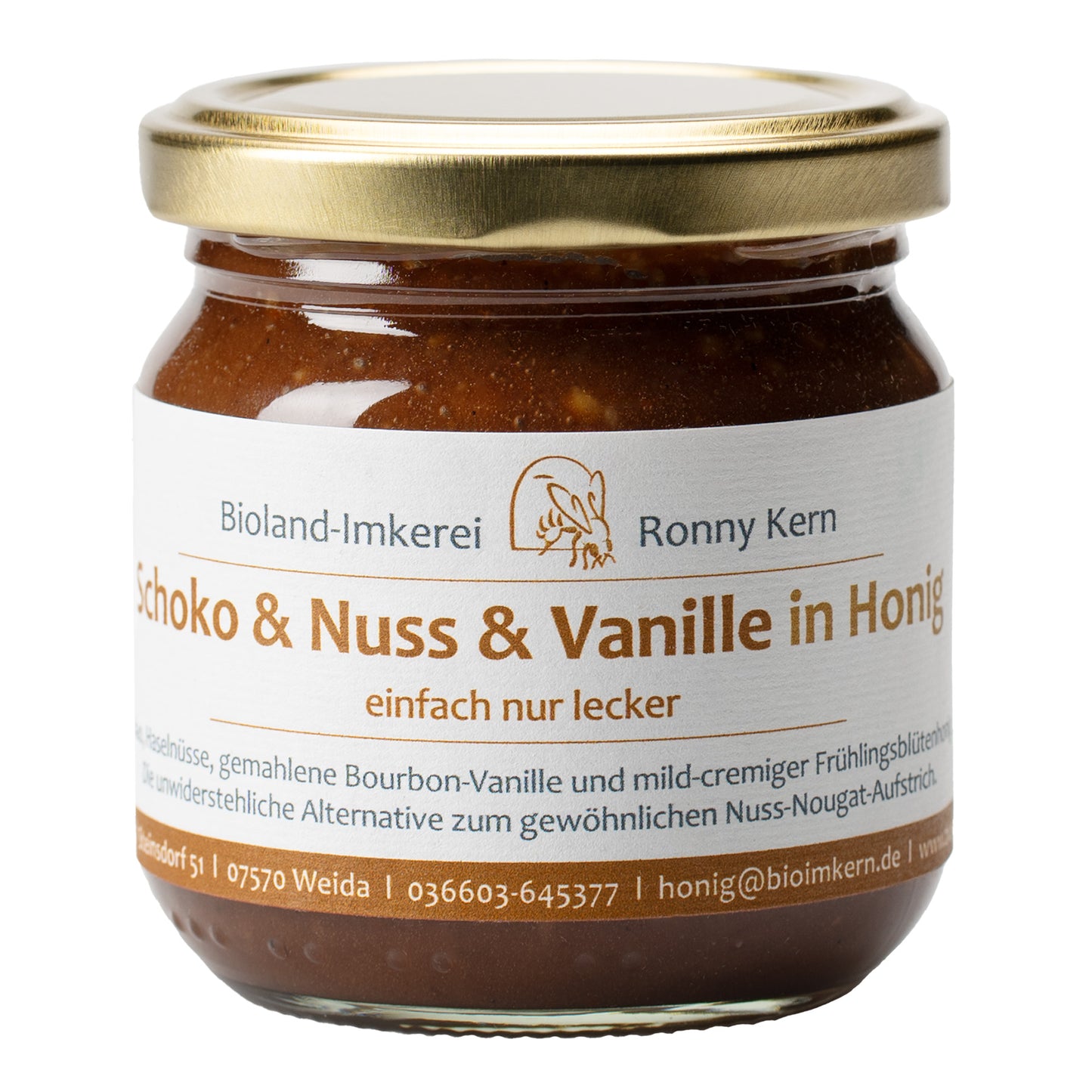 Schoko, Nuss & Vanille in Honig aus Deutschland, Bio, 250g