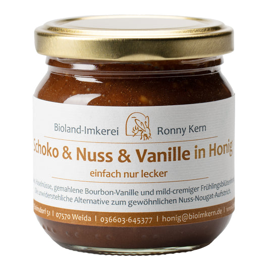 Schoko, Nuss & Vanille in Honig aus Deutschland, Bio, 250g