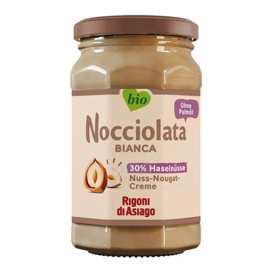 Bio Nuss-Nougat-Creme Nocciolata Bianca von Rigoni di Asiago, 250g