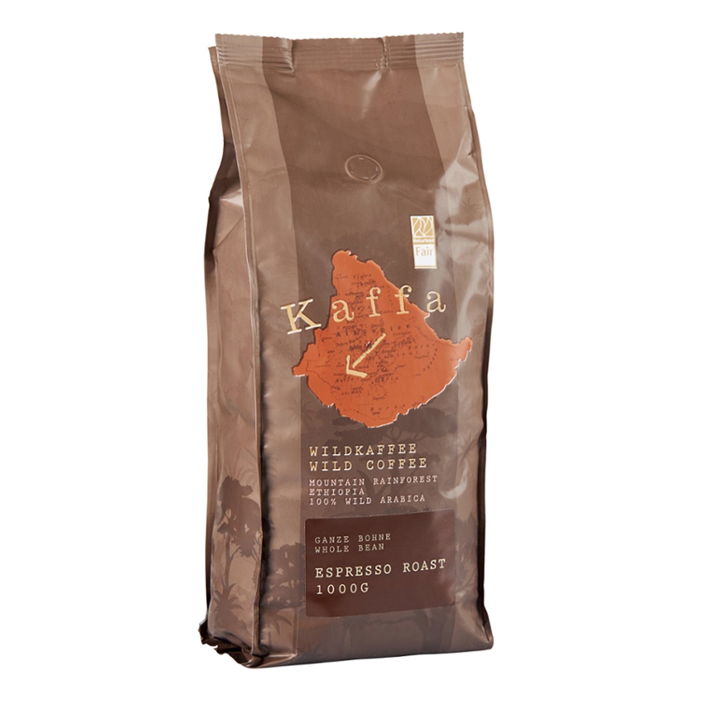 Bio Wildkaffee, Espresso, ganze Bohne von Kaffa, 1000g