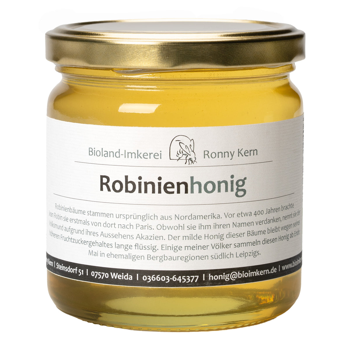 Bio-Robinienhonig – aus Sachsen, mild, blumig und lange flüssig, 500g