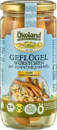 Ökoland Bio Geflügel-Würstchen, 180g