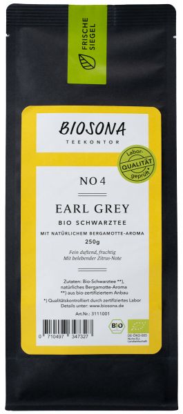 BIOSONA No.4 Earl Grey Bio-Schwarztee, 250g