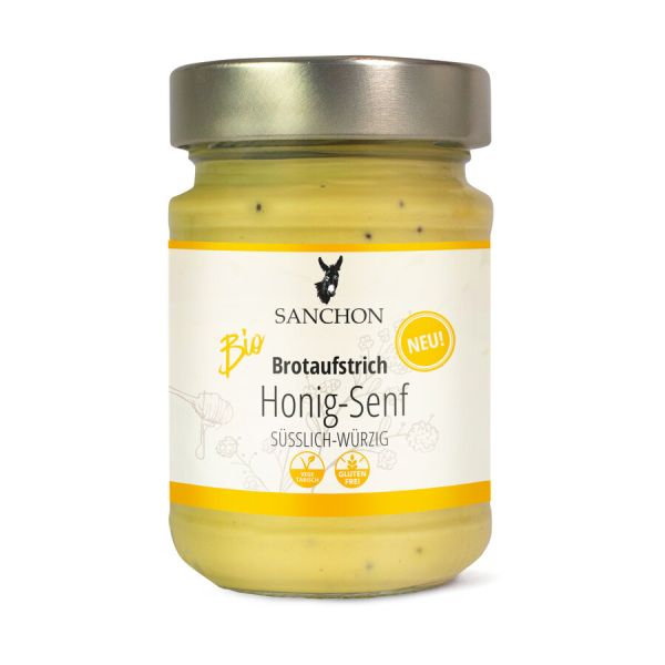 Bio Sandwichcreme Honig-Senf von Sanchon, 175g