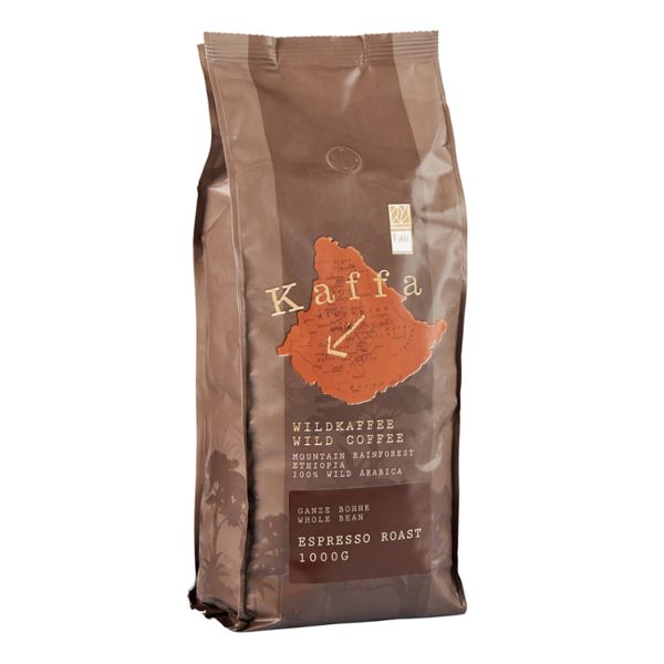 Bio Wildkaffee, Espresso, ganze Bohne von Kaffa, 1000g