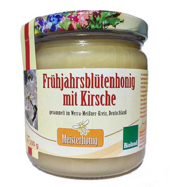 Meisterhonig Bio Frühjahrsblütenhonig mit Kirsche aus Deutschland, 500g