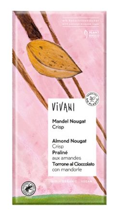 Vivani Mandel Nougat Crisp Bio Schokolade, 80g