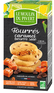 Le Moulin du Pivert Cookies Fourres Karamel, bio, 175g