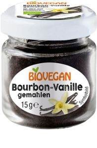 Bio Gewürz Vanille, gemahlen, im Glas, 15g von BioVegan