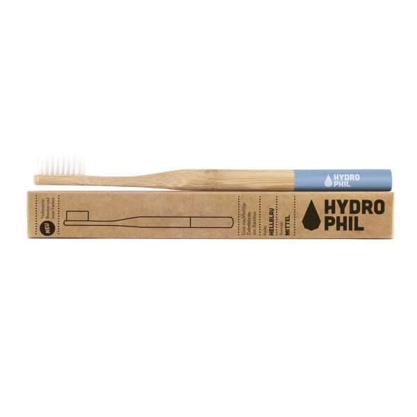 Hydrophil Bambuszahnbürste medium, hellblau