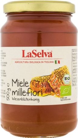 LaSelva Bio Wiesenblüten-Honig aus der Toskana, 500g