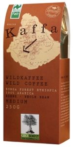 Kaffa Bio Wildkaffee, medium, ganze Bohne, 100% Arabica, 250g
