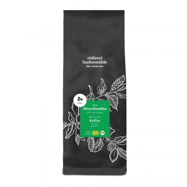 Rösterei Laufenmühle Bio Kaffee, Espresso, ganze Bohne, 100% Arabica, 250g